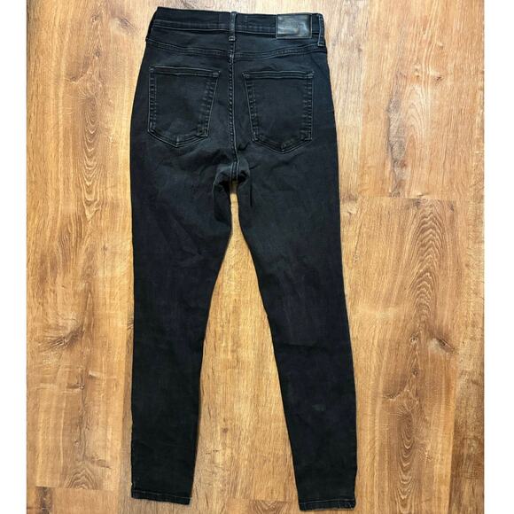 Everlane High Rise Skinny Jeans Black Wash Size 28 Regular - Picture 4 of 6